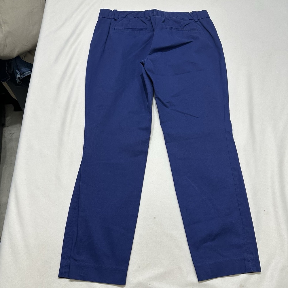 J.Crew Café Capri Pants Womens 2 Blue Stretch Cotton Cropped Slim Fit - Picture 3 of 9
